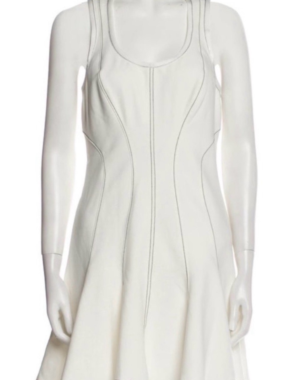 Cinq a Sept Cream Sleeveless Mini Dress